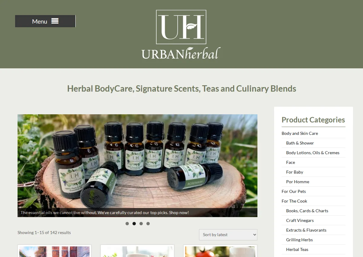 Store homepage