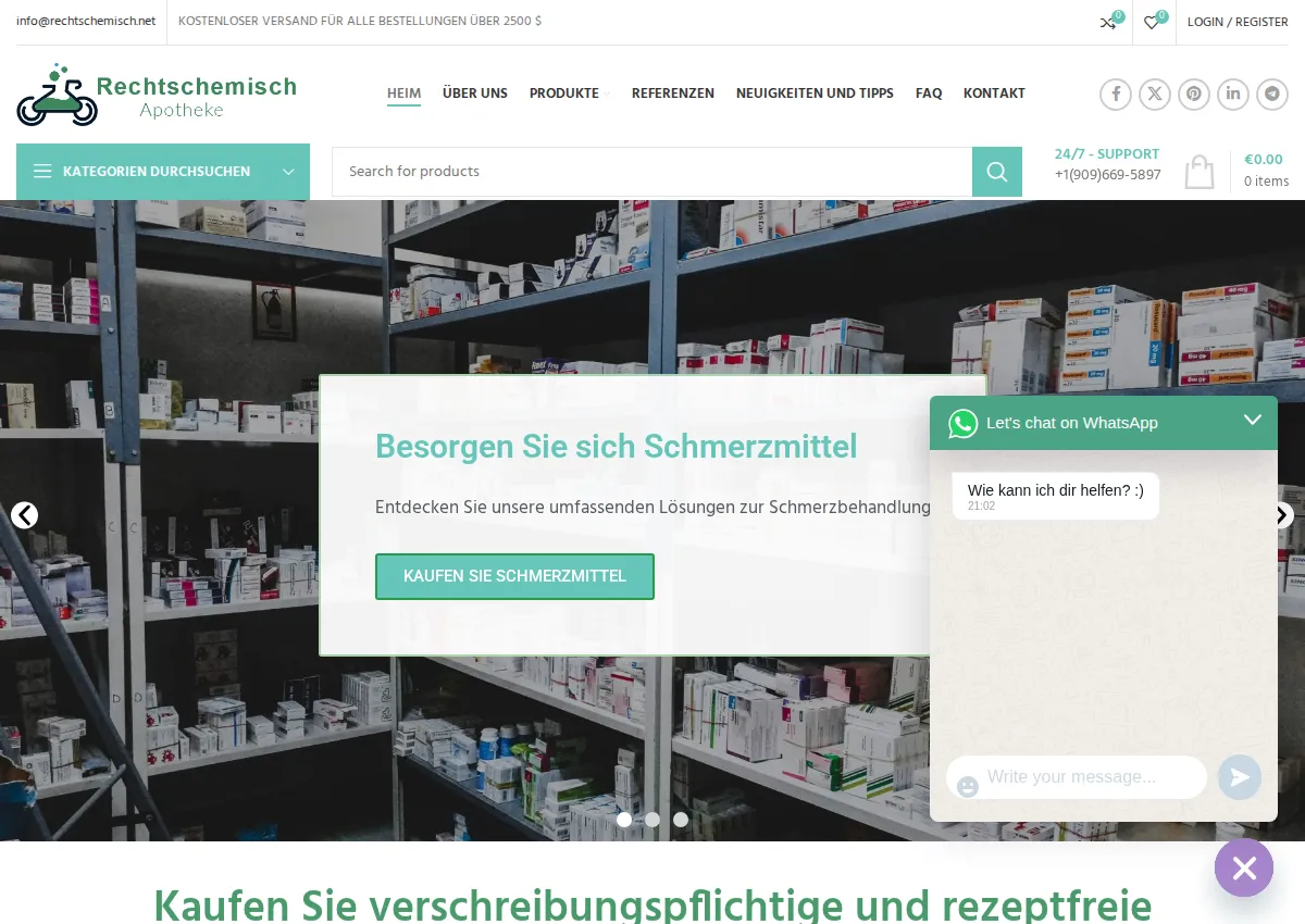 Store homepage
