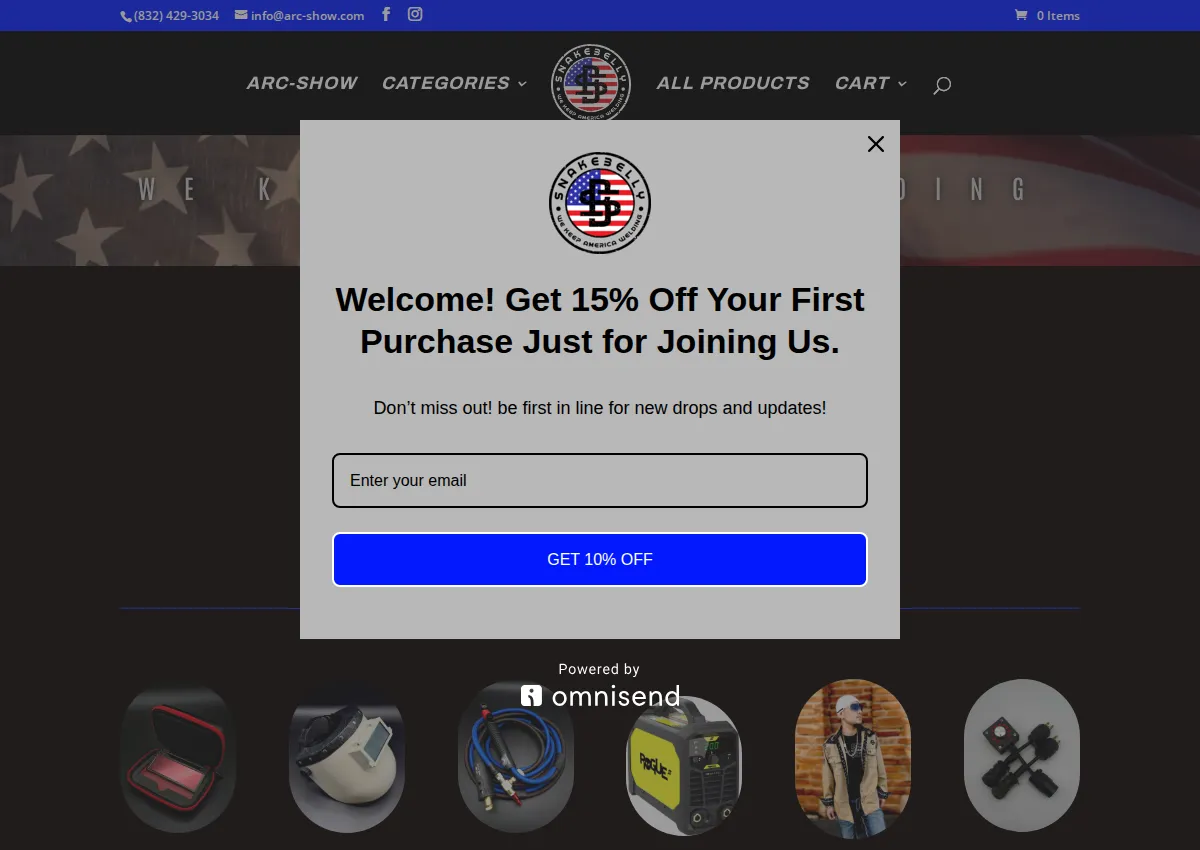 Store homepage