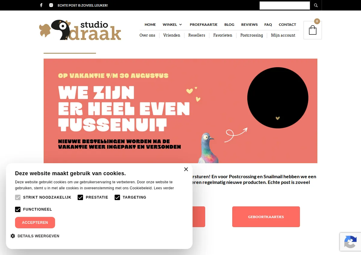 Store homepage