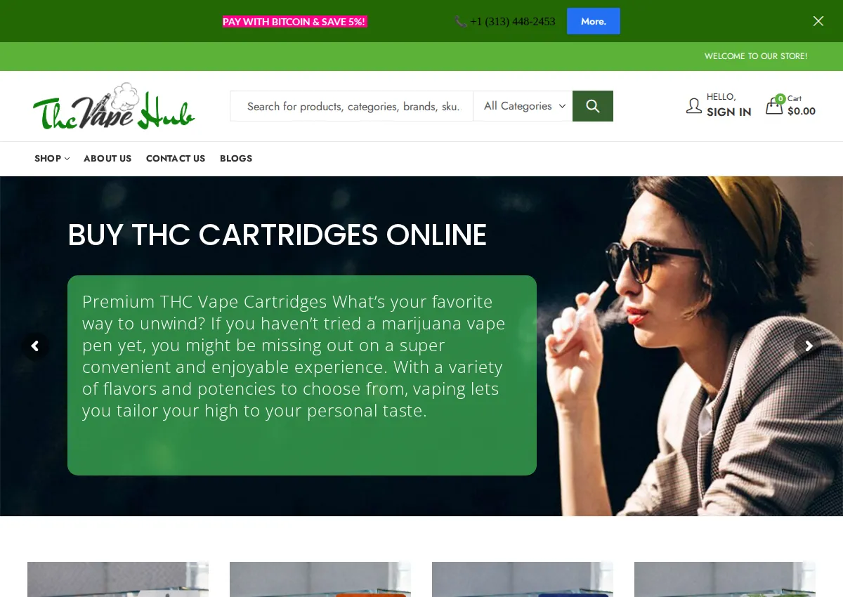 Store homepage
