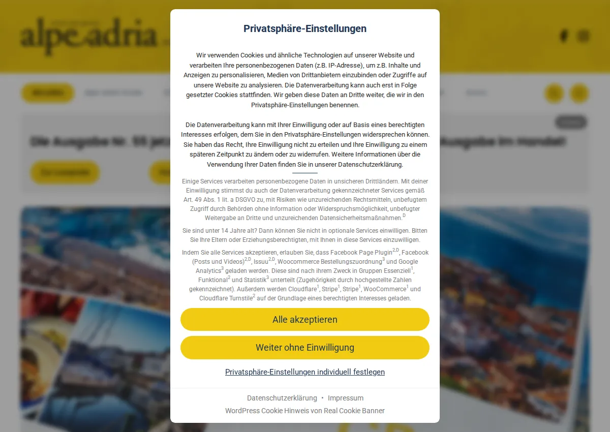Store homepage