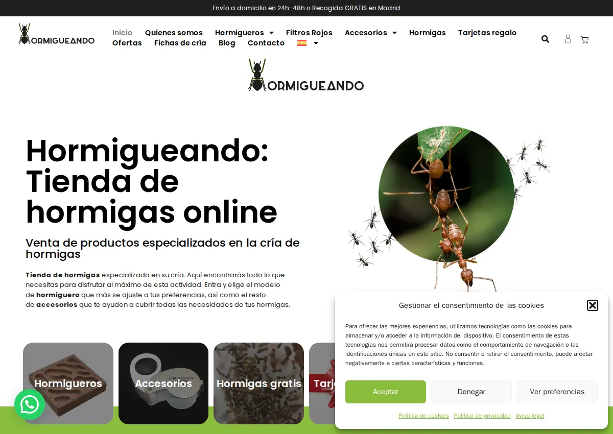 Store homepage