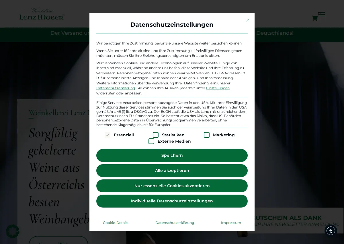 Store homepage