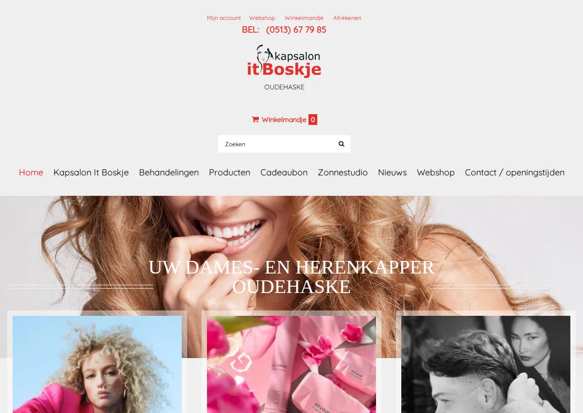 Store homepage