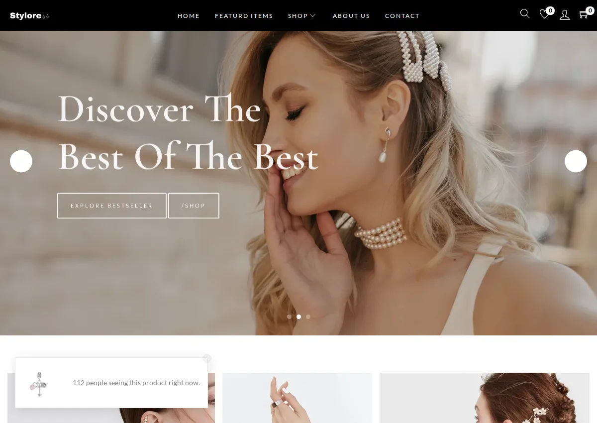 Store homepage