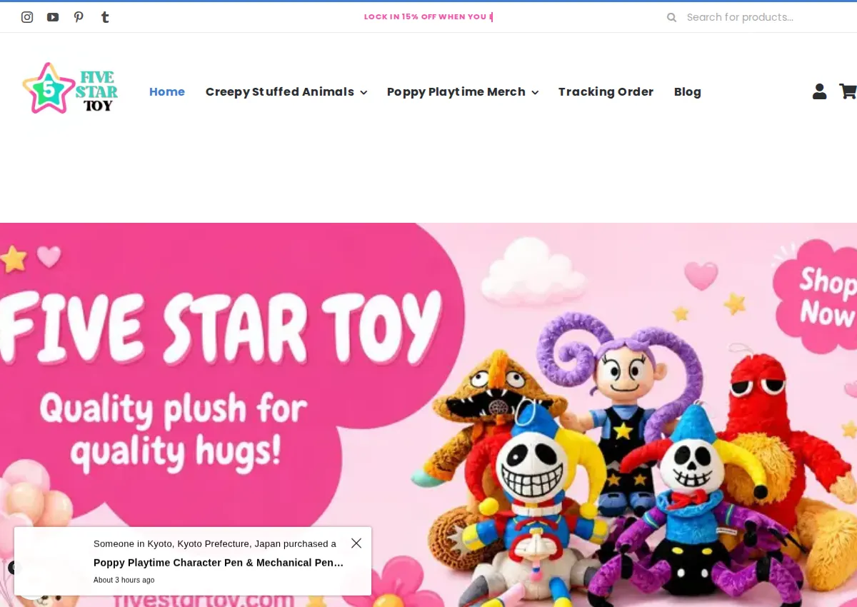 Store homepage