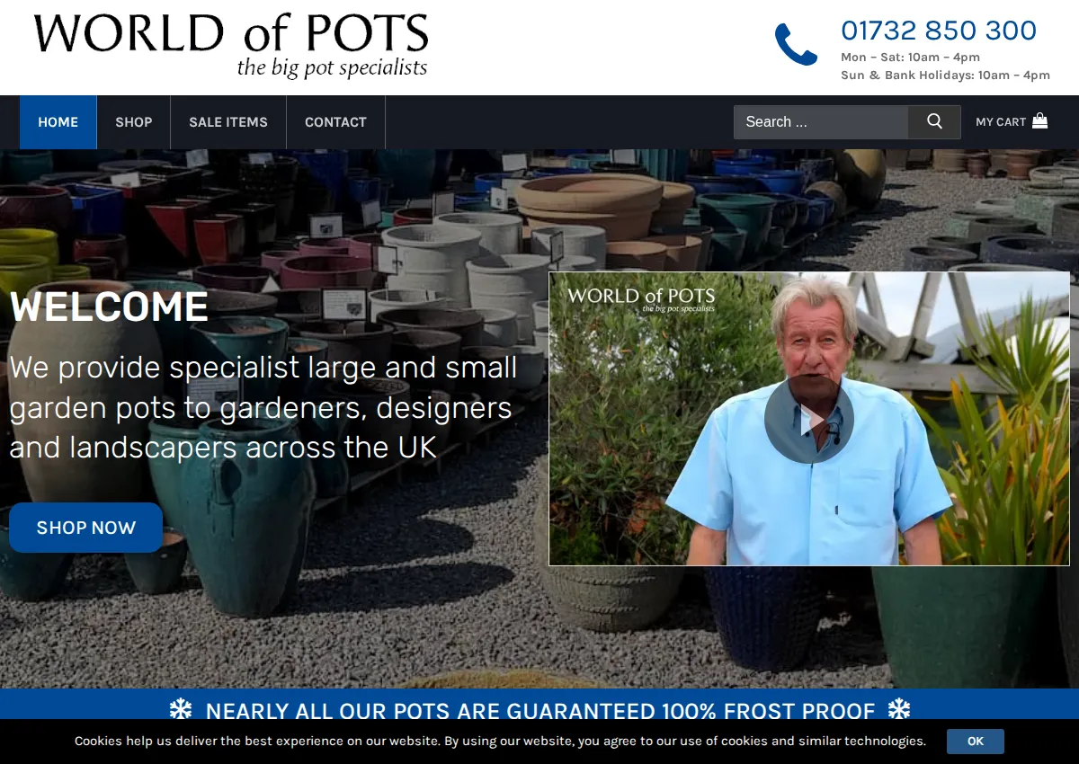 Store homepage