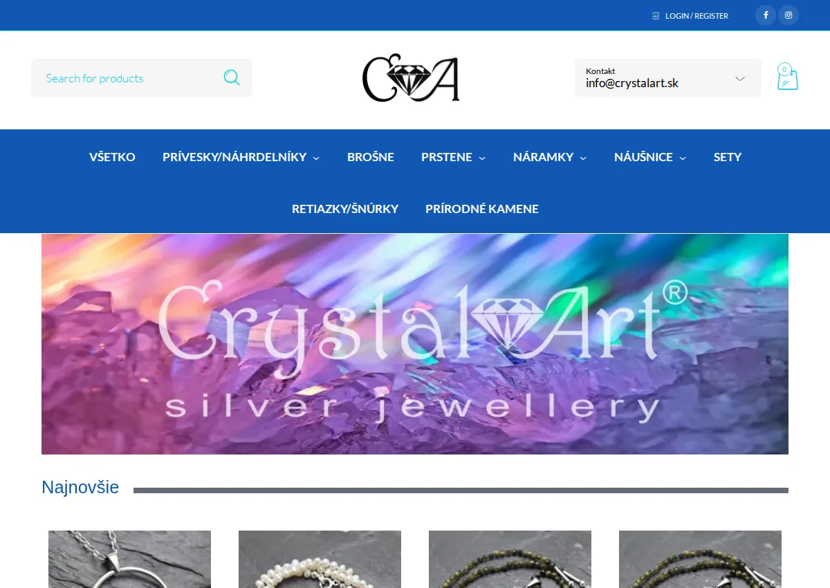 Store homepage