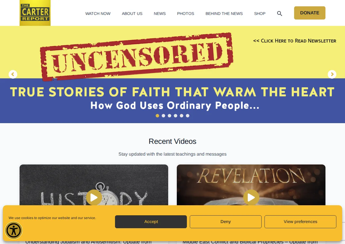Store homepage