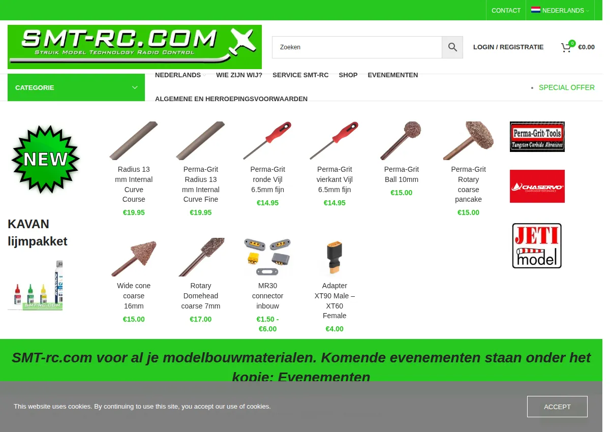 Store homepage