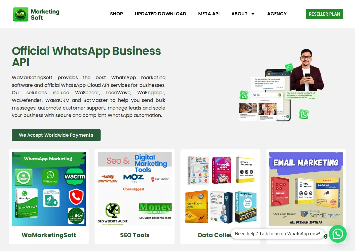 Store homepage