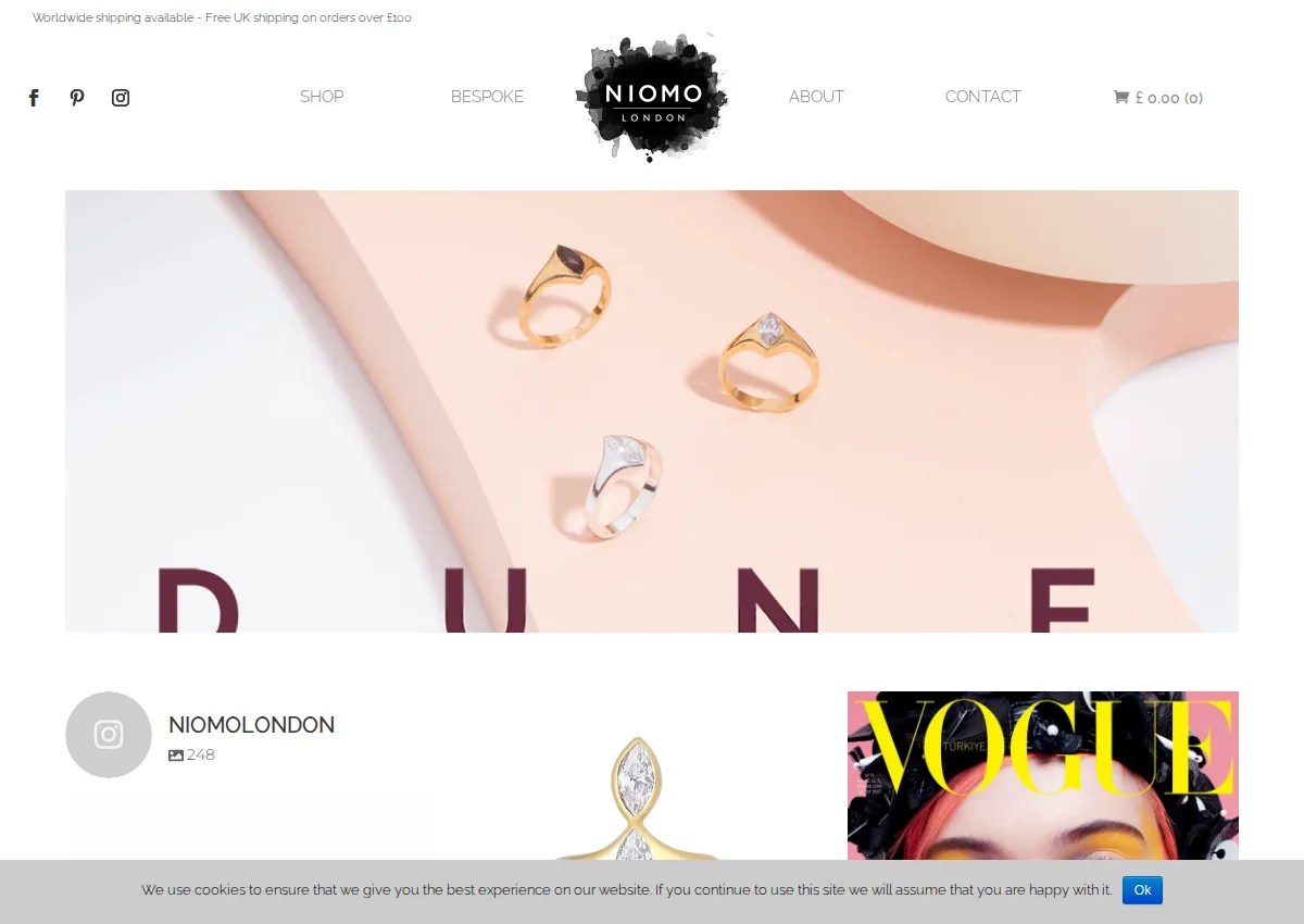 Store homepage
