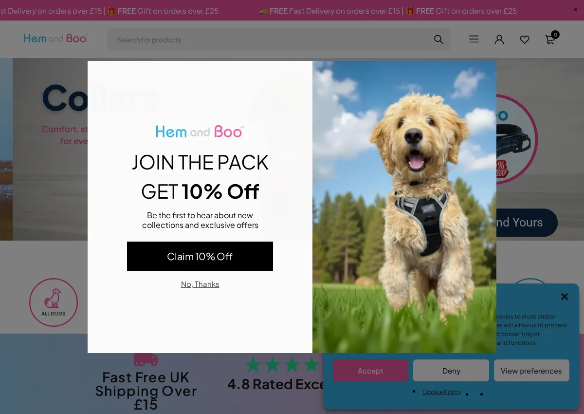 Store homepage