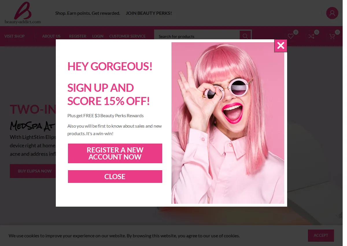 Store homepage