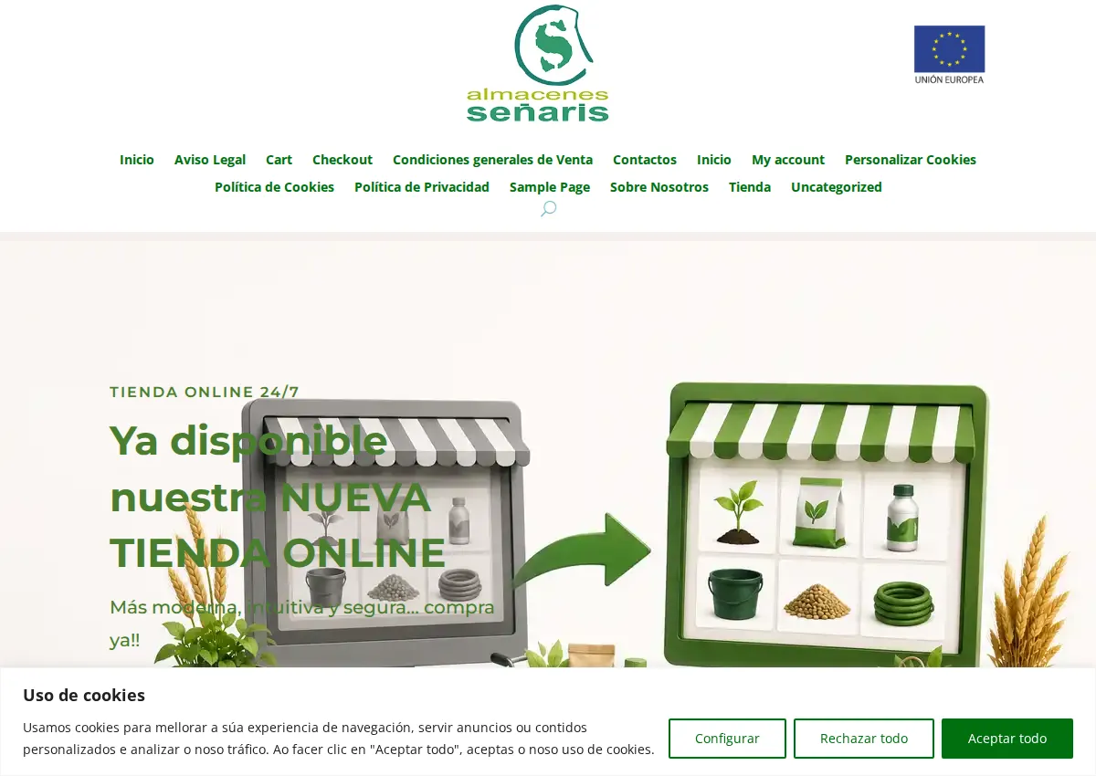 Store homepage