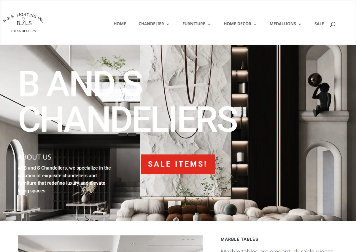 Store homepage