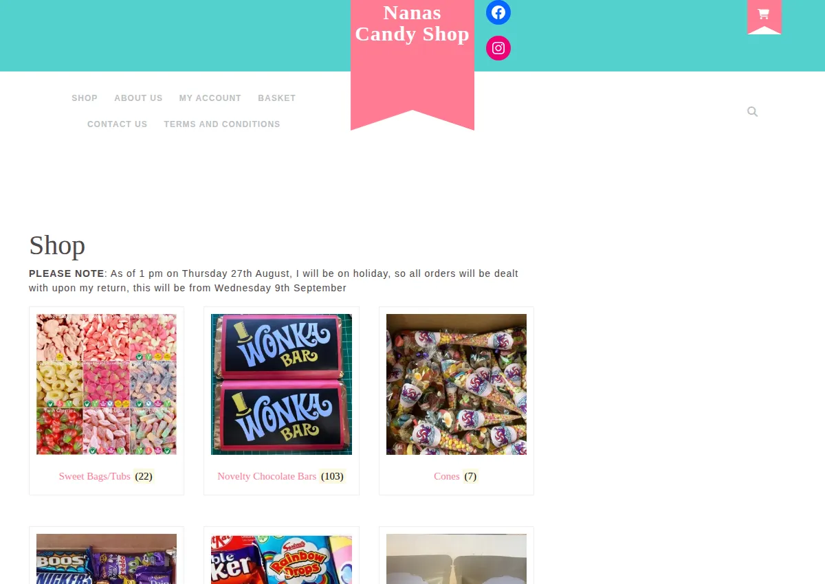 Store homepage