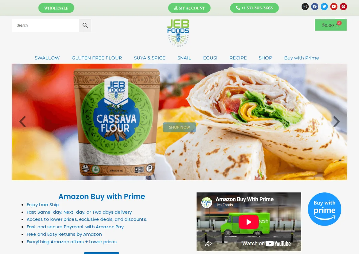Store homepage