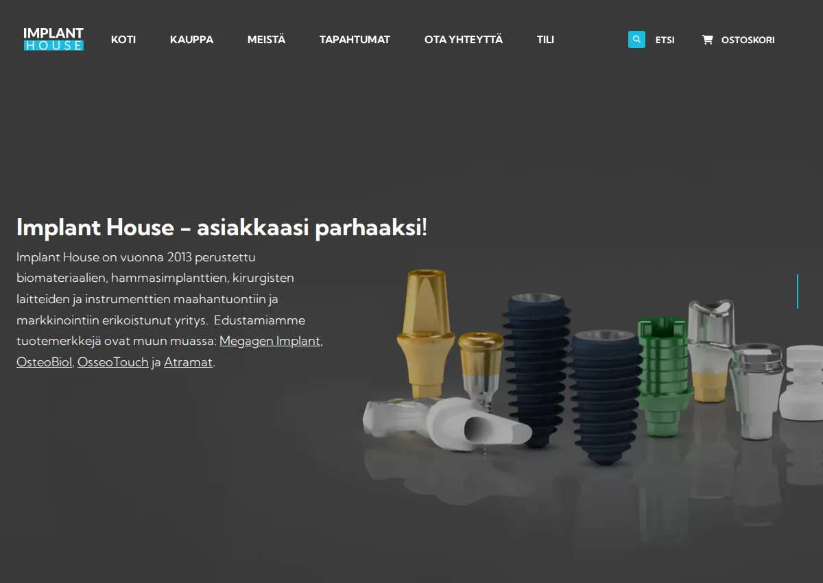 Store homepage