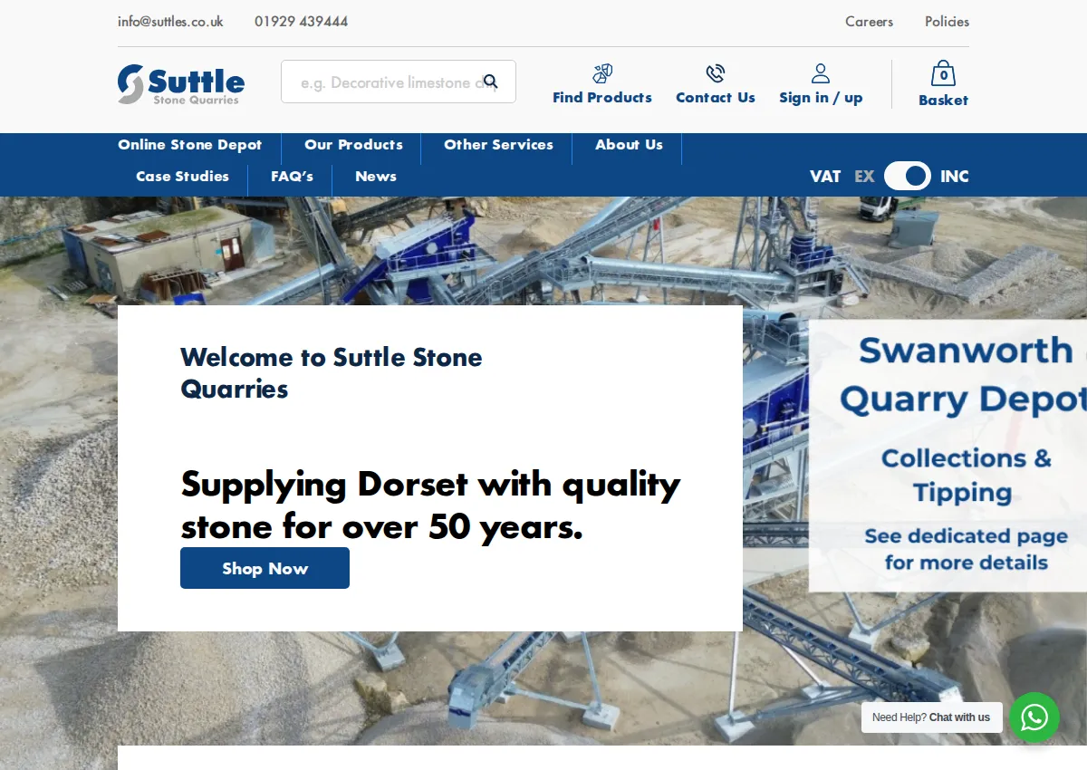 Store homepage