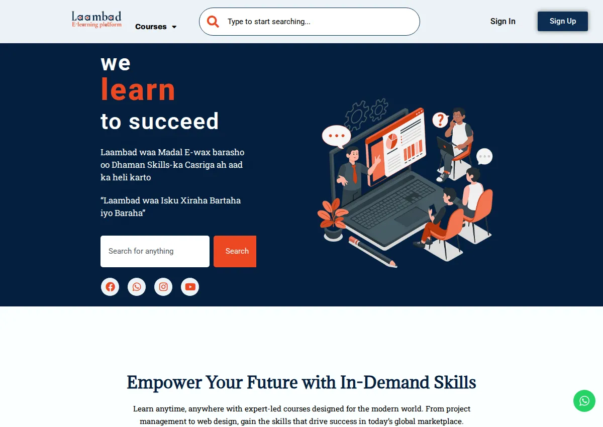 Store homepage