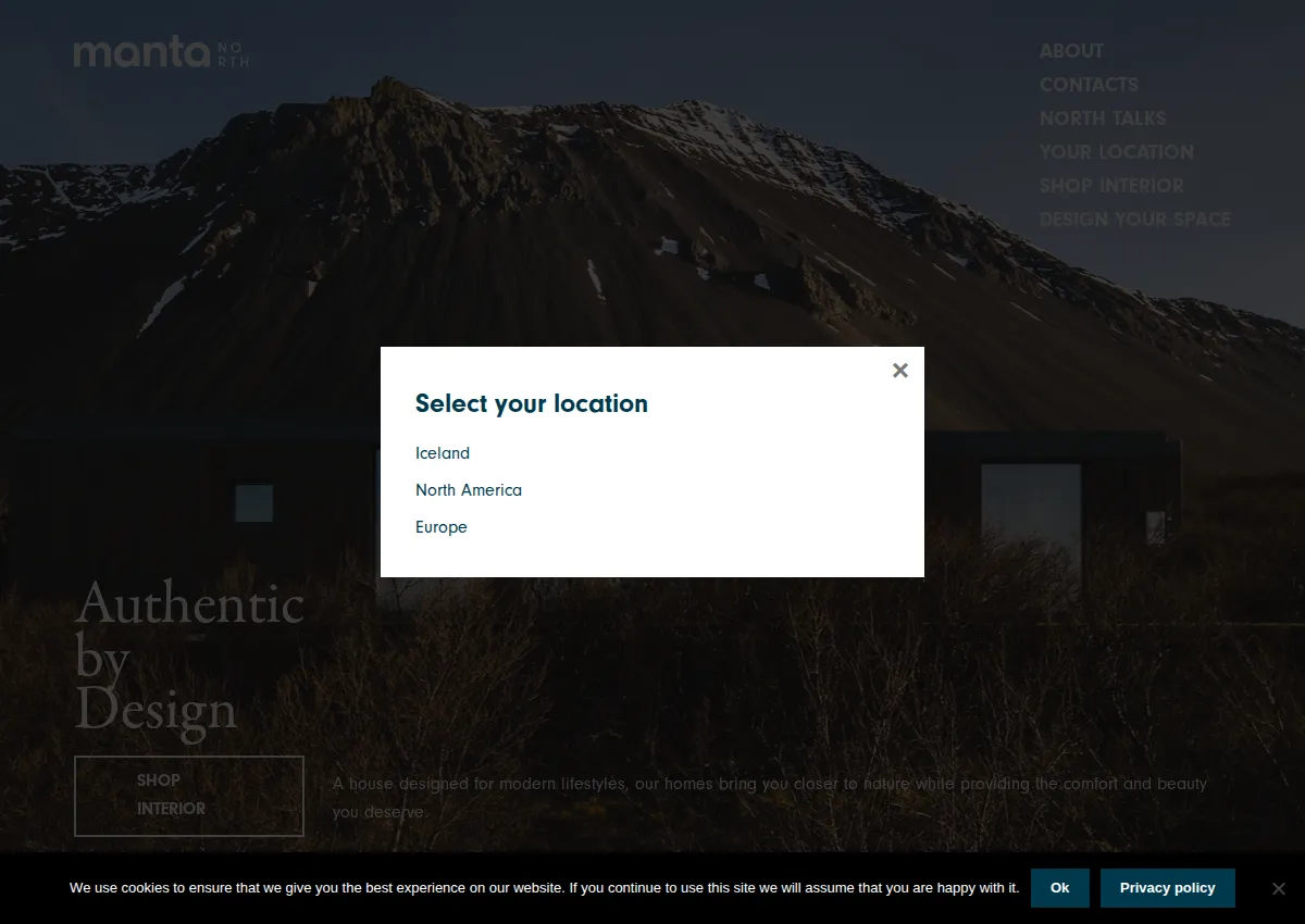 Store homepage