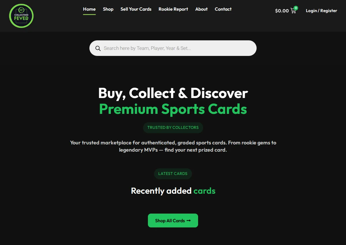 Store homepage