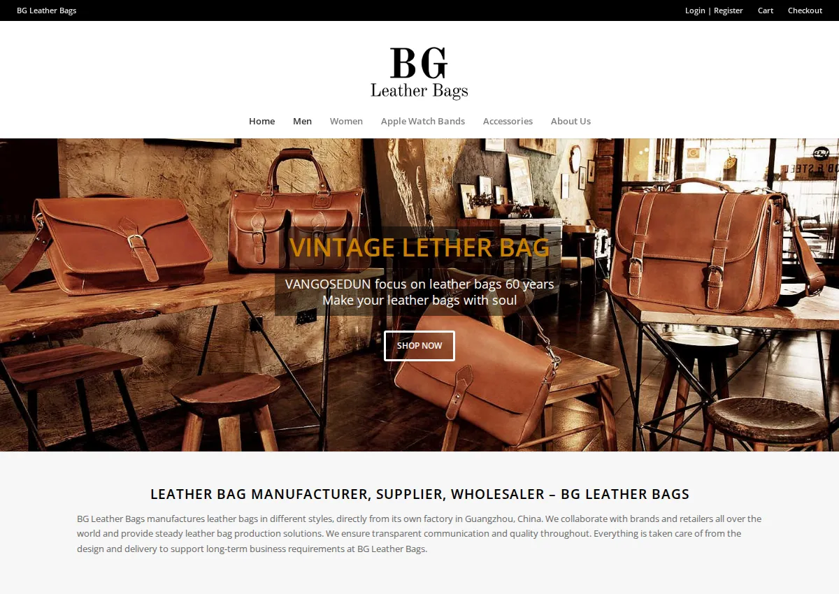 Store homepage