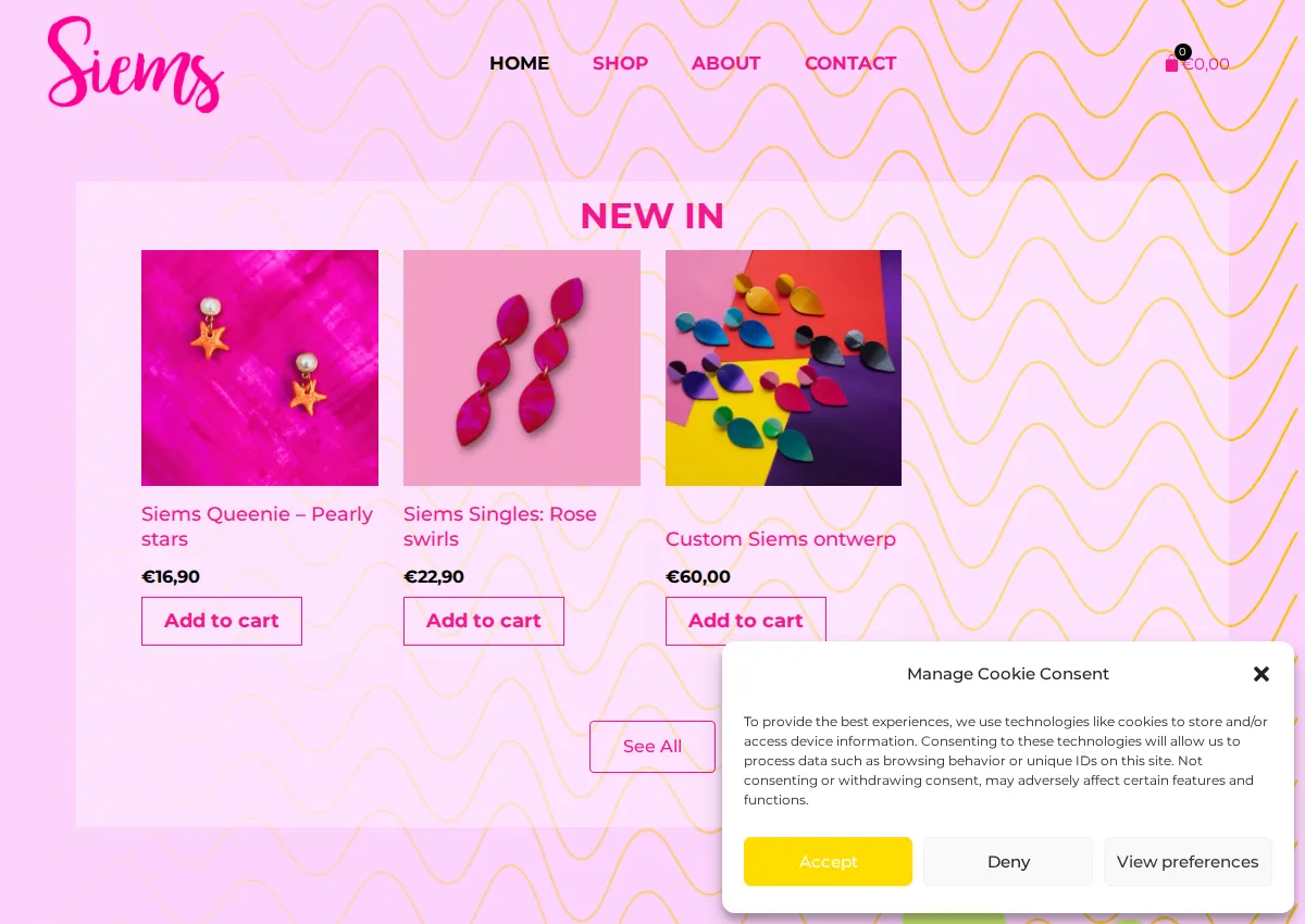 Store homepage