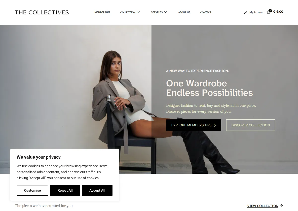 Store homepage