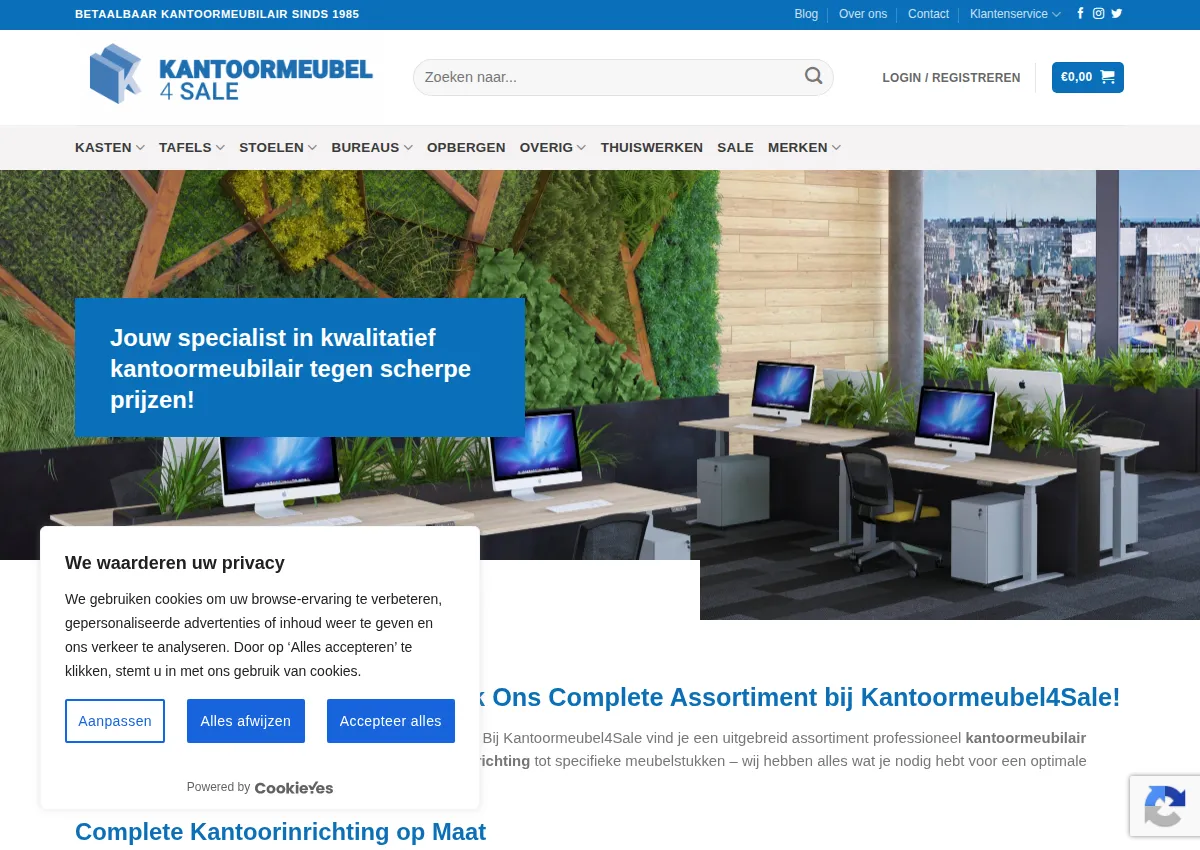 Store homepage