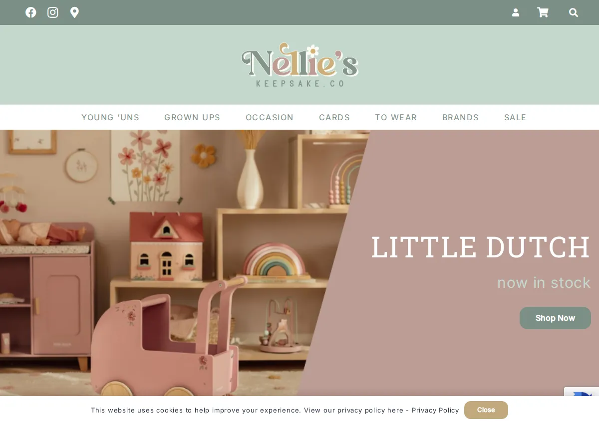 Store homepage