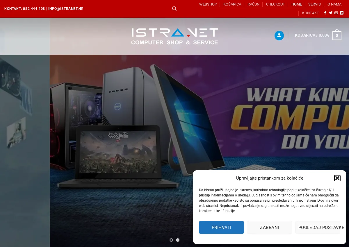 Store homepage