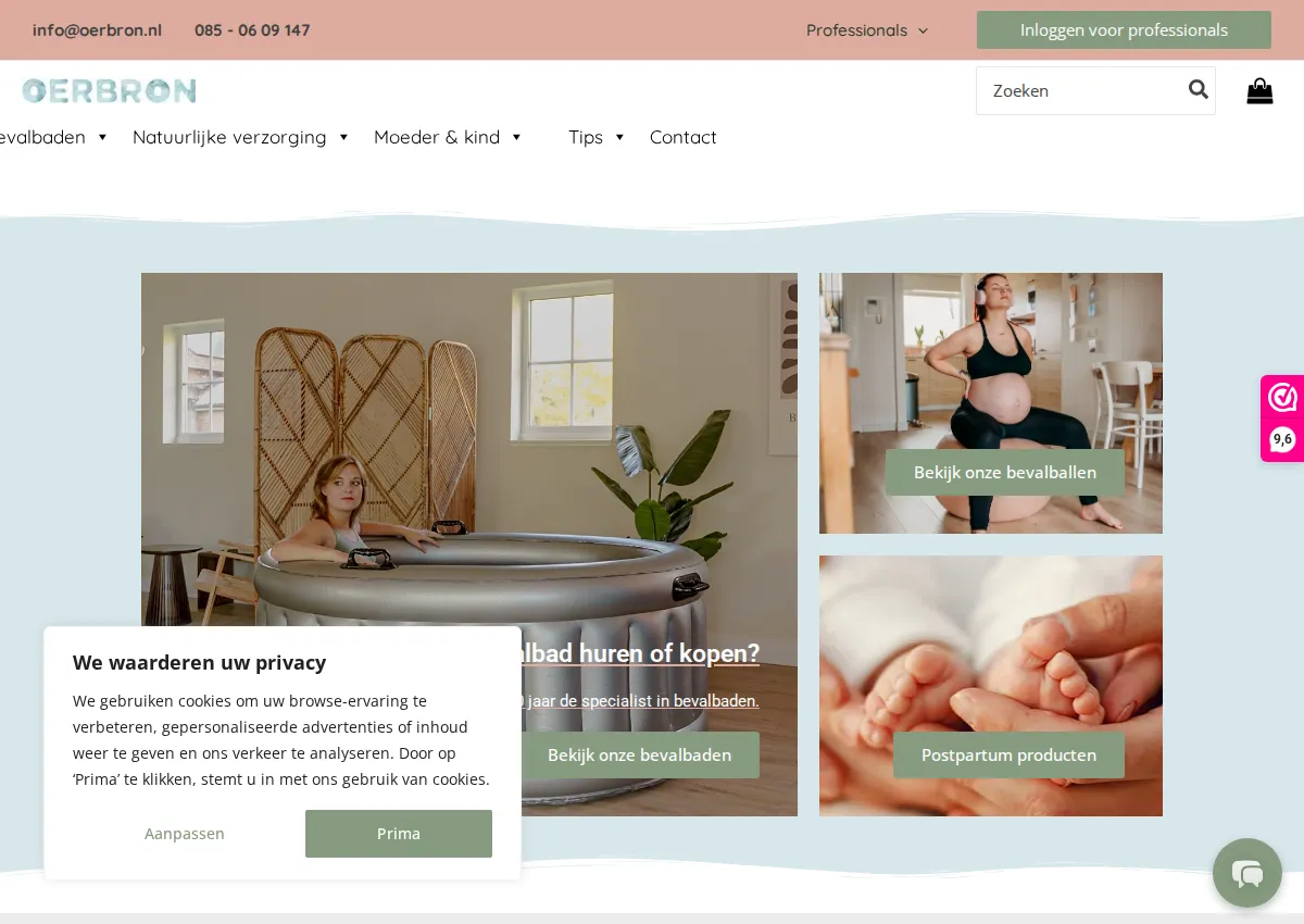 Store homepage