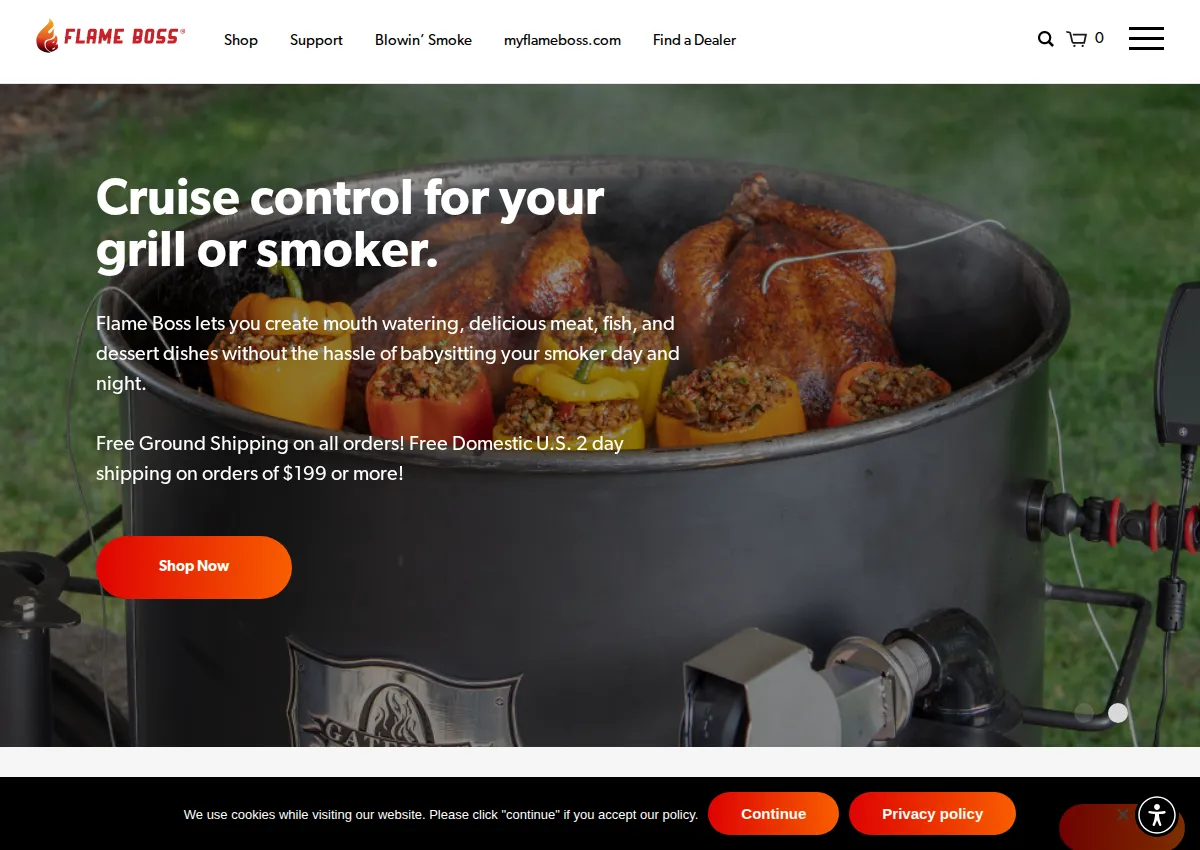Store homepage