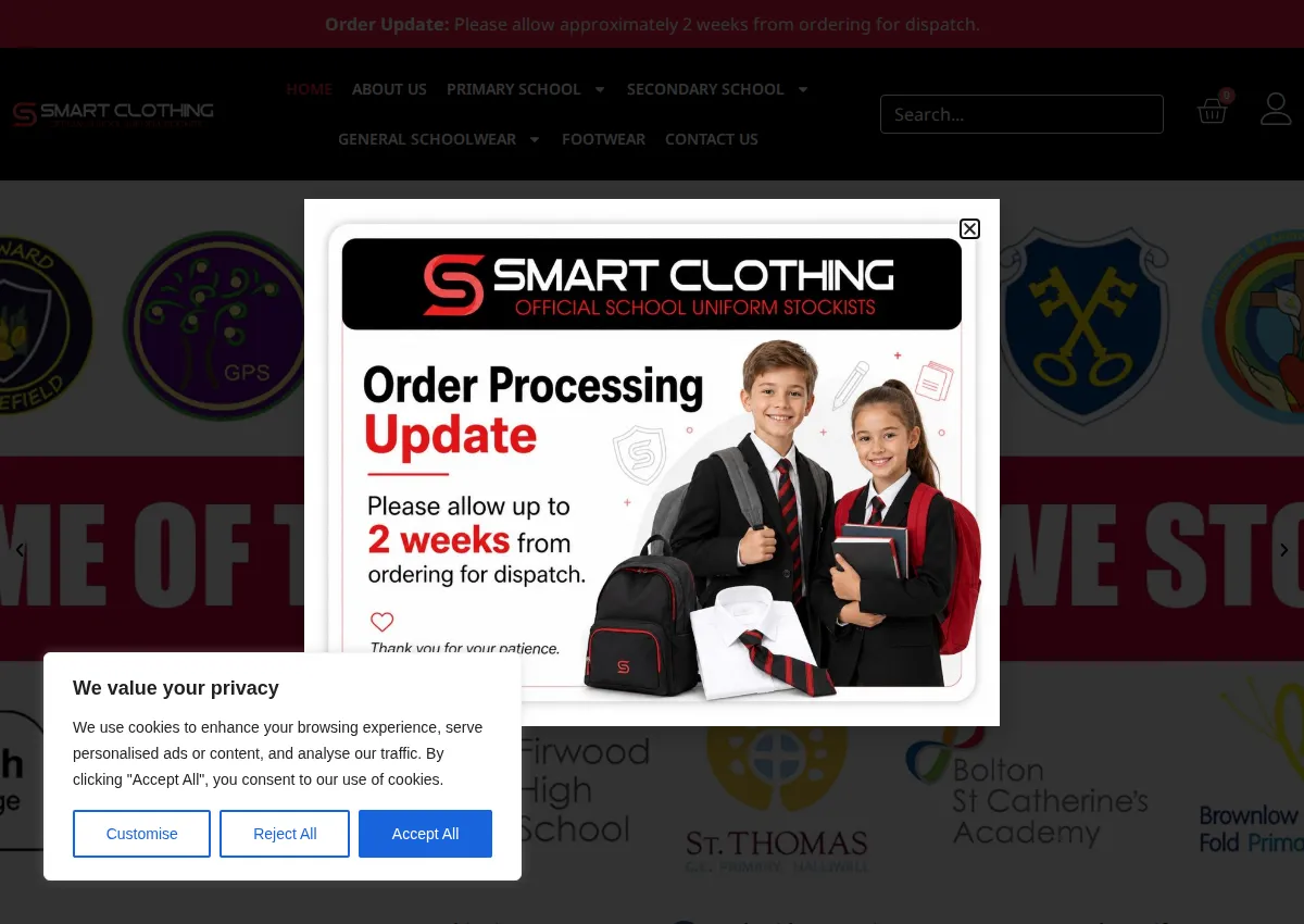 Store homepage