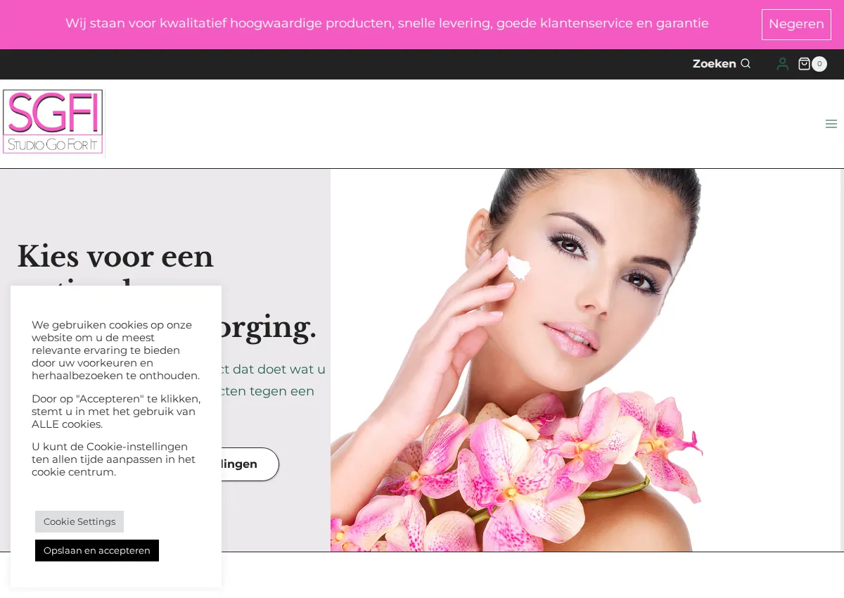 Store homepage