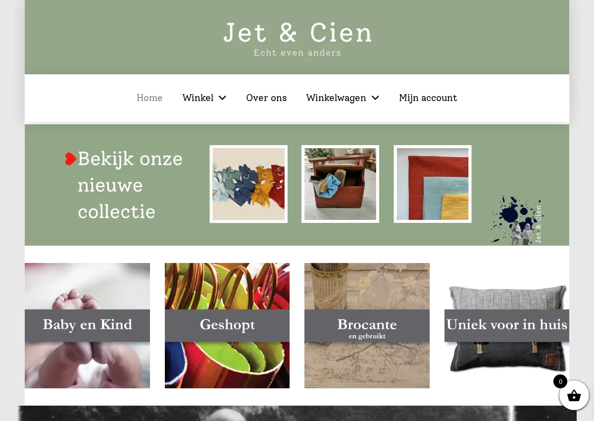 Store homepage