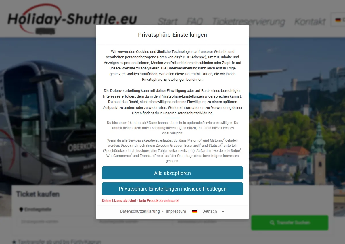 Store homepage