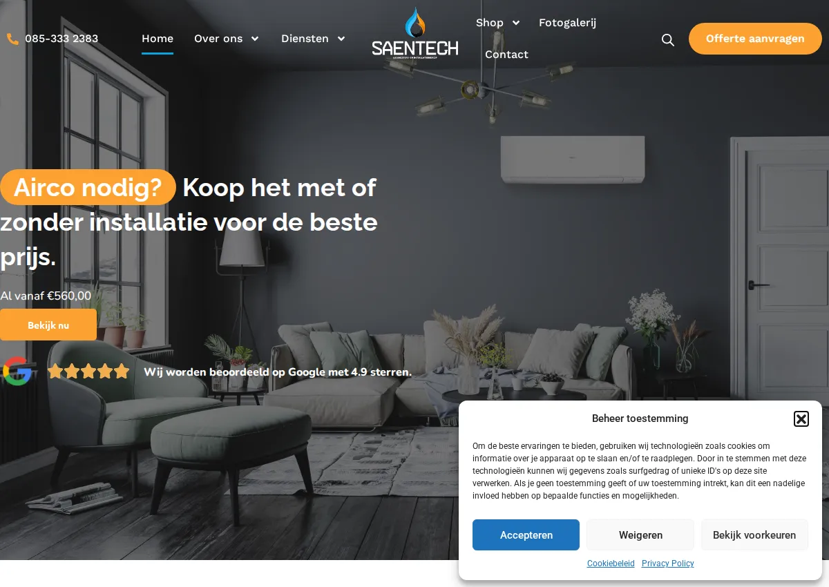 Store homepage
