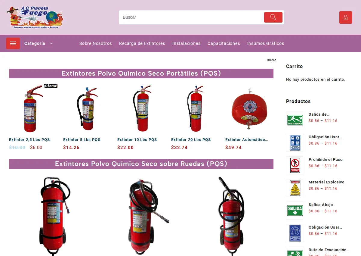 Store homepage