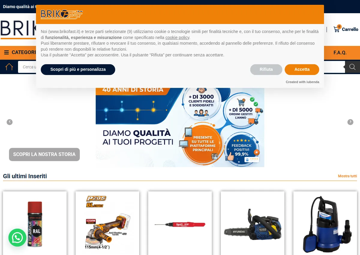 Store homepage