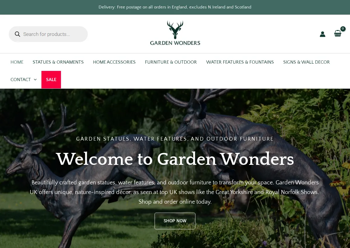 Store homepage