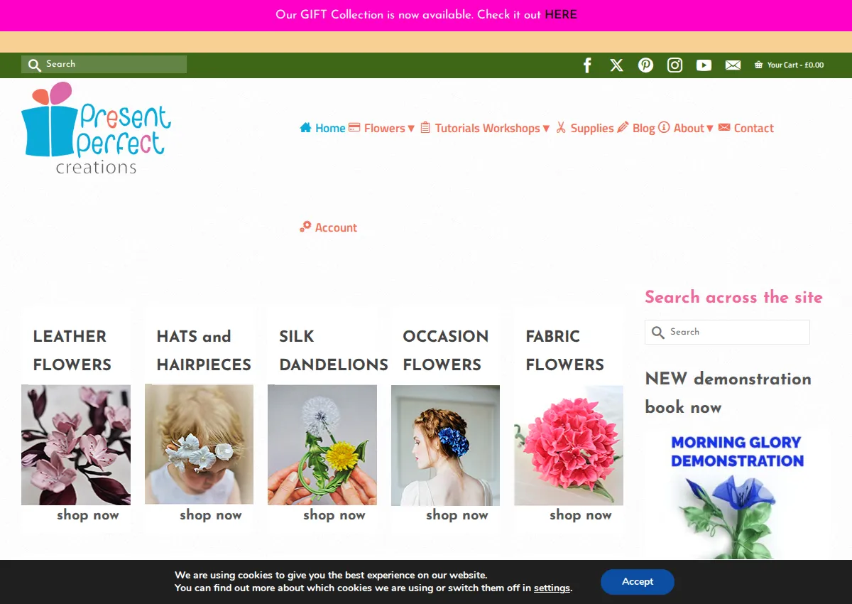 Store homepage