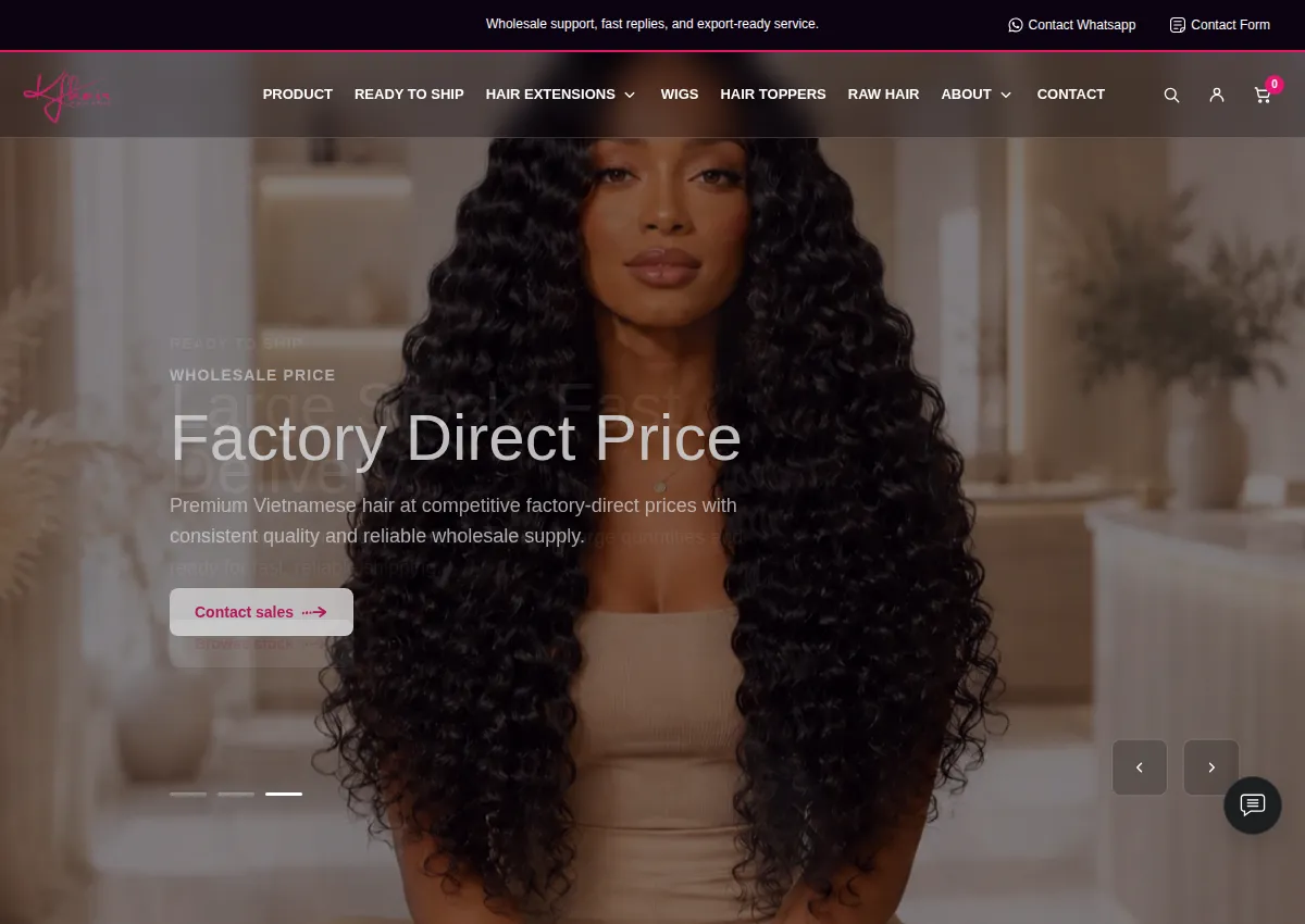 Store homepage