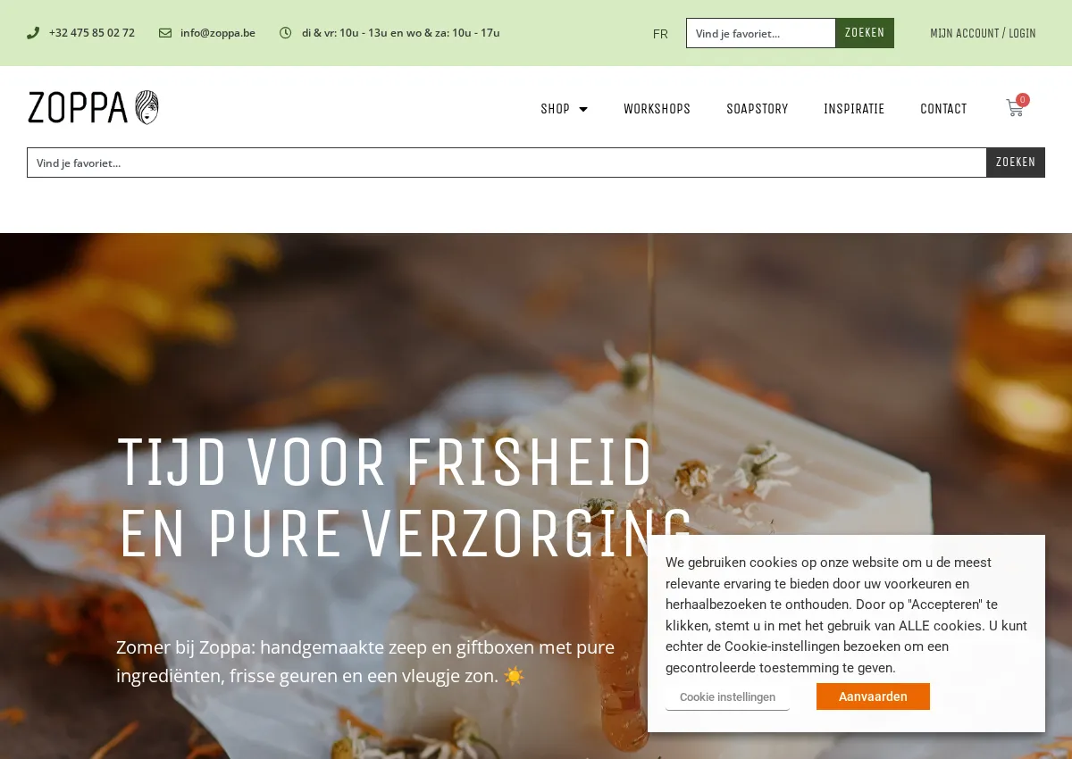 Store homepage