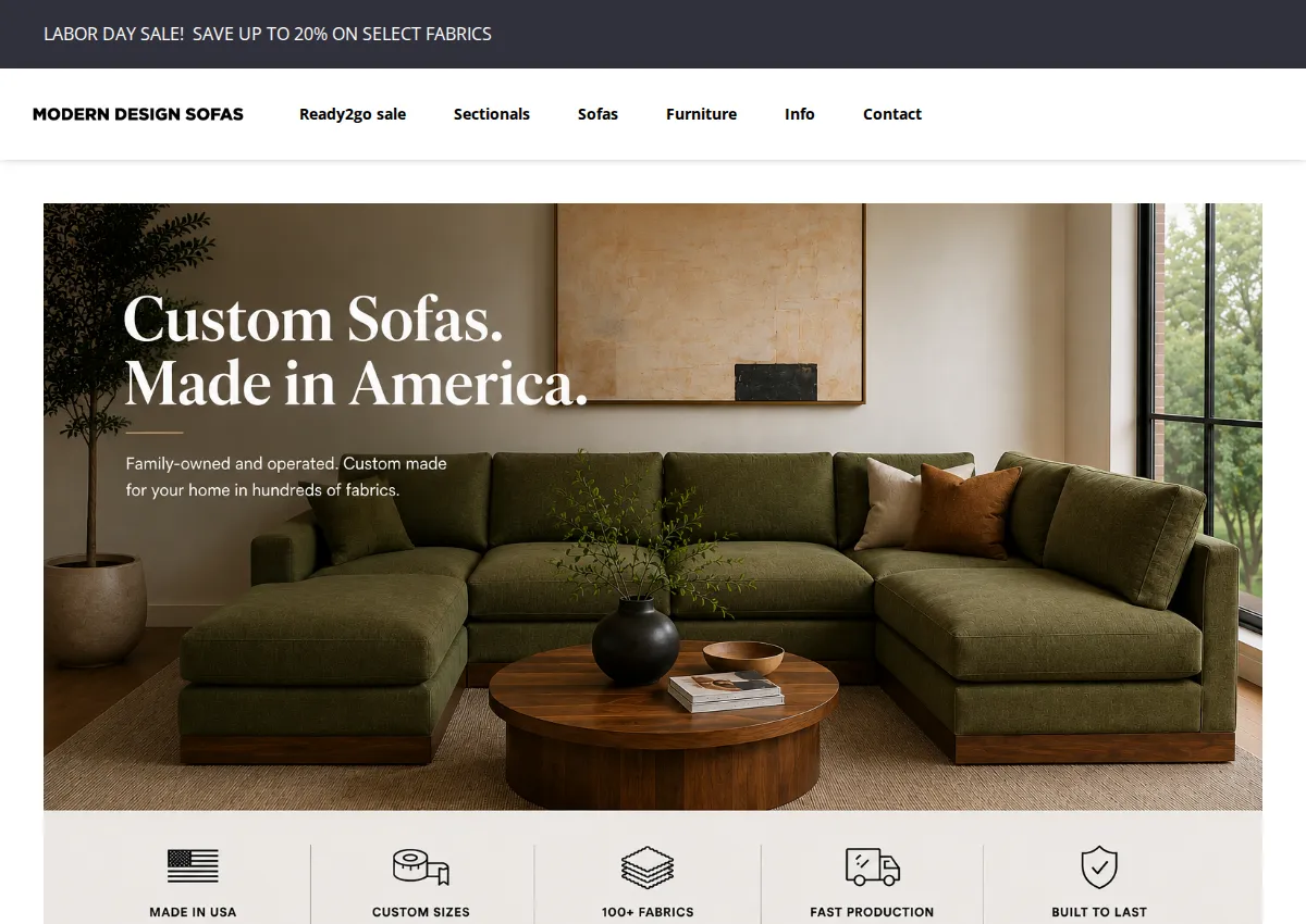 Store homepage