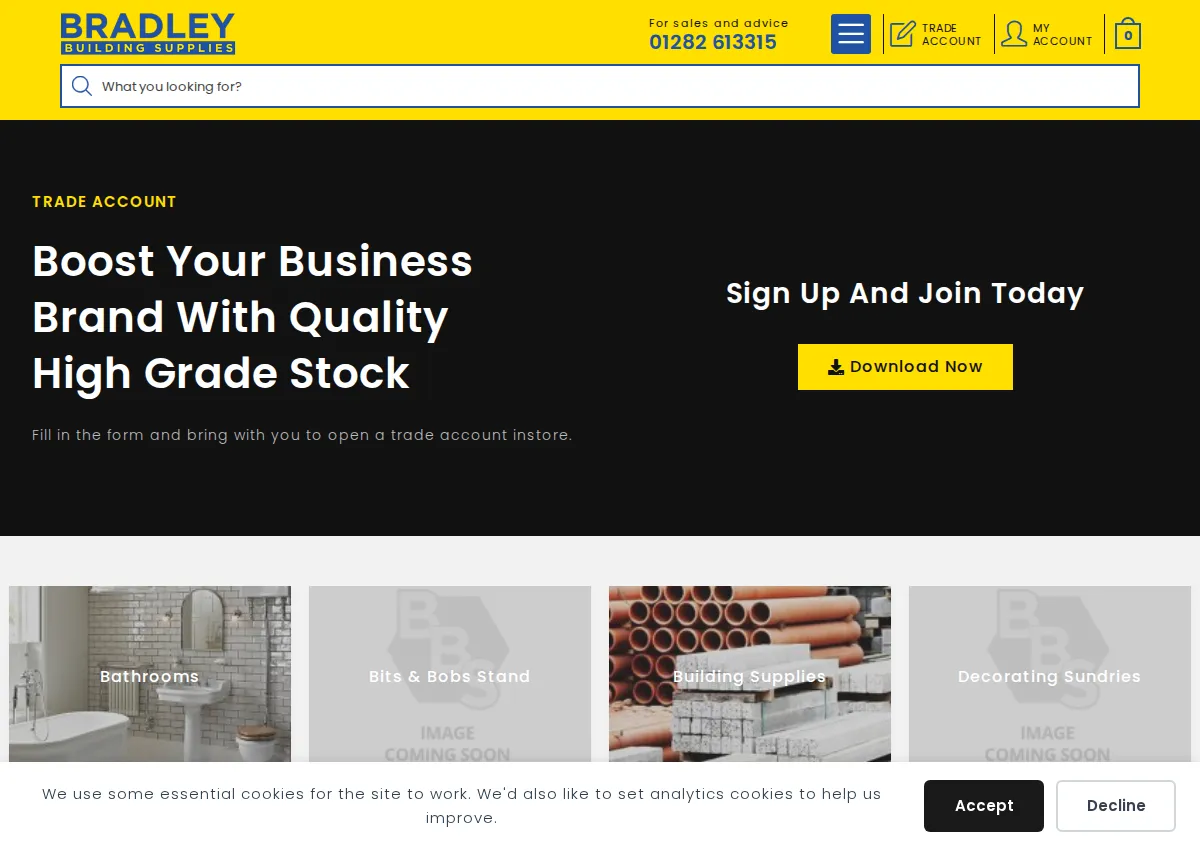 Store homepage