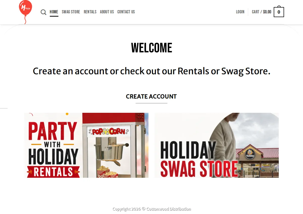 Store homepage